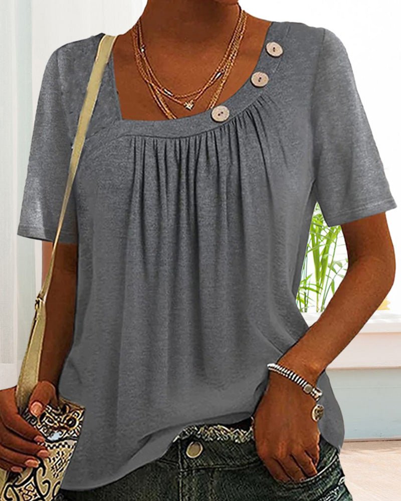 T-shirt Woman Macey – Comfortable Cotton T-shirt with Round Neck & Short Sleeves