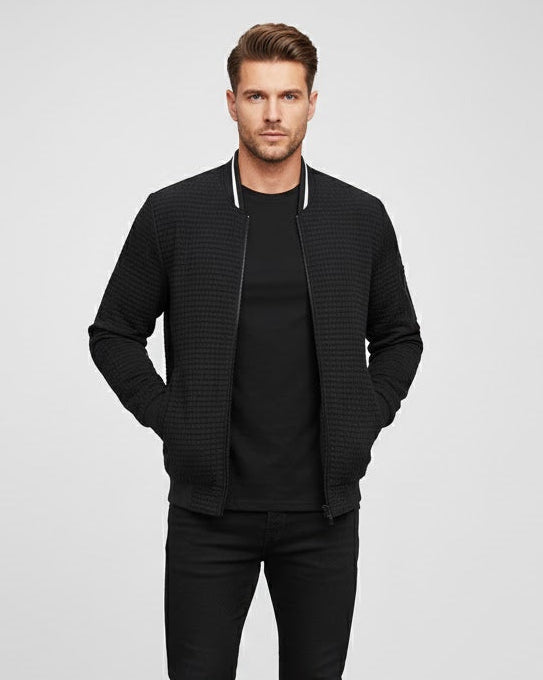 Zykellion Men's Zip-Up Vest – Finely Knitted Cardigan with Elegant and Versatile Style