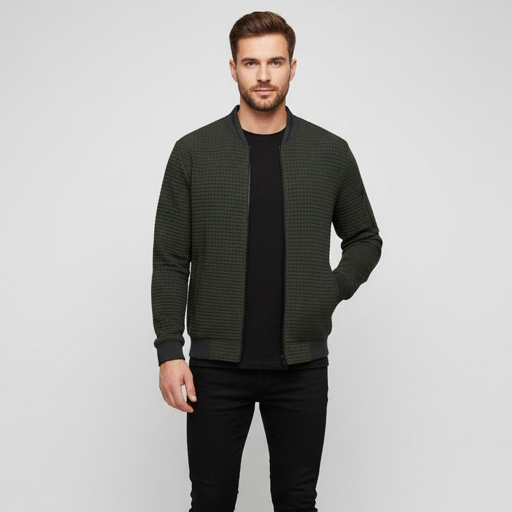 Zykellion Men's Zip-Up Vest – Finely Knitted Cardigan with Elegant and Versatile Style
