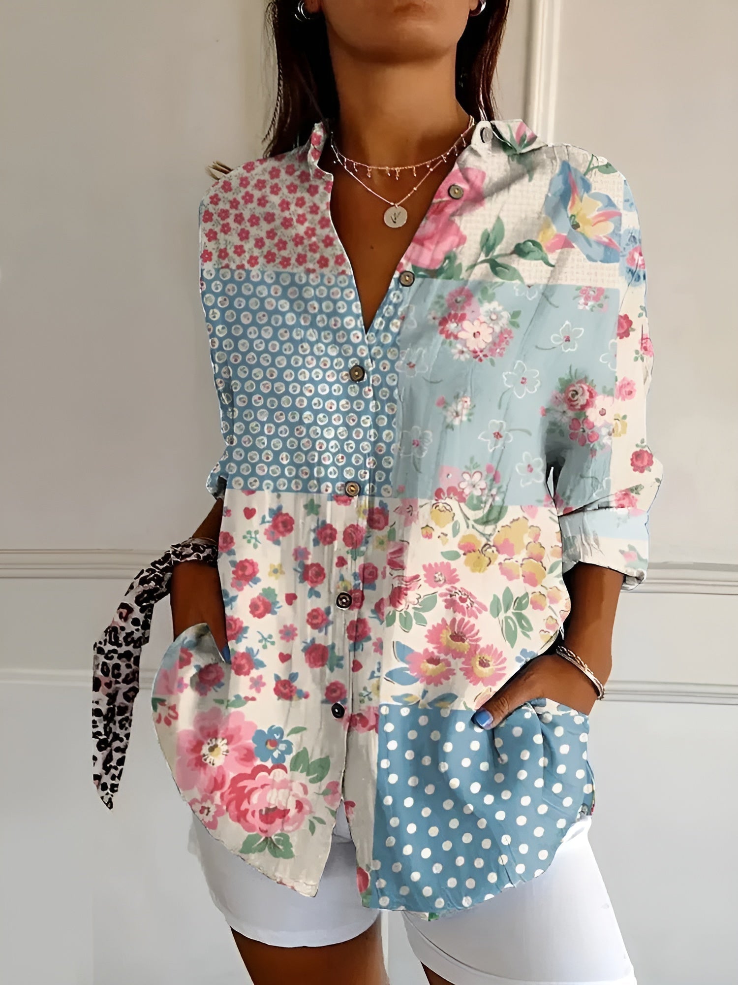 Haven Blouse Femme Chic – Elegant Long Sleeve Blouse for Daily Wear or Office