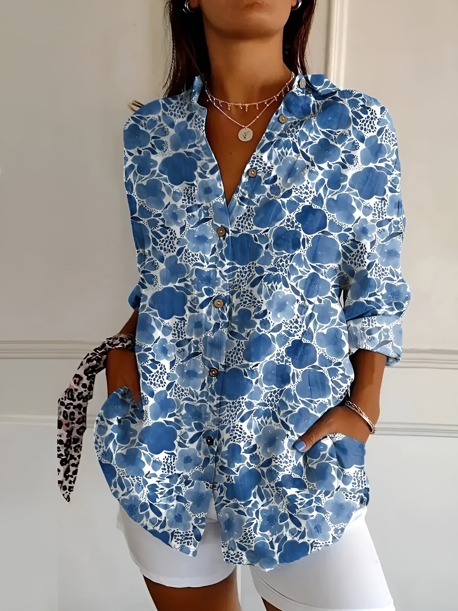 Haven Blouse Femme Chic – Elegant Long Sleeve Blouse for Daily Wear or Office