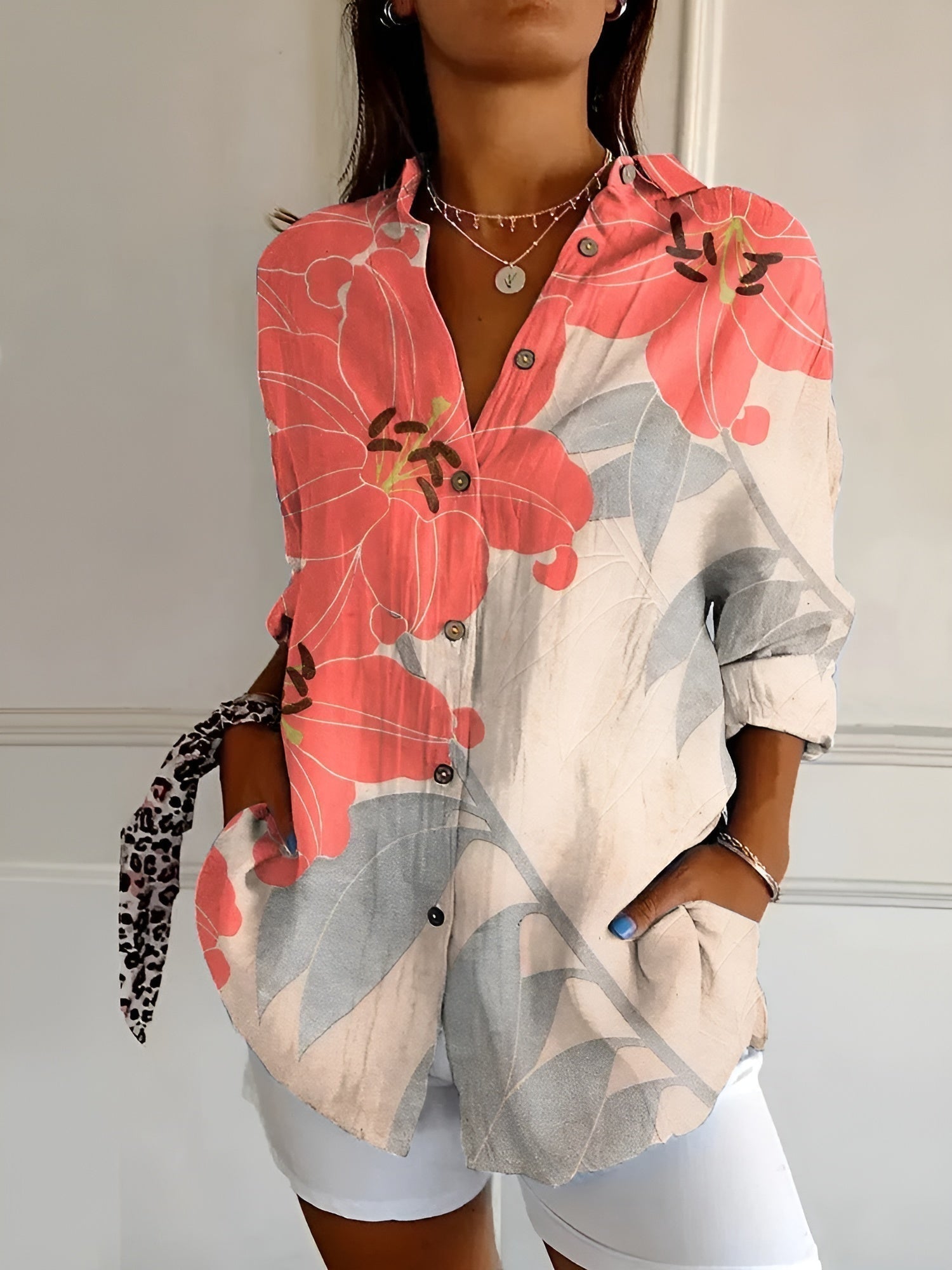 Haven Blouse Femme Chic – Elegant Long Sleeve Blouse for Daily Wear or Office