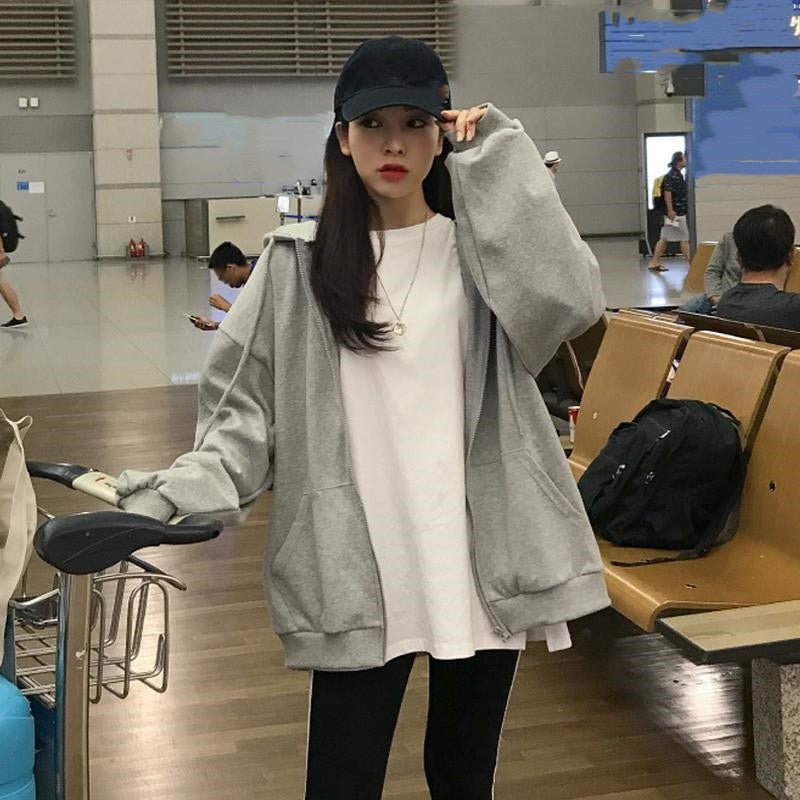 Dalia Oversize Hoodie Jacket Women – Light and casual fit with practical pockets