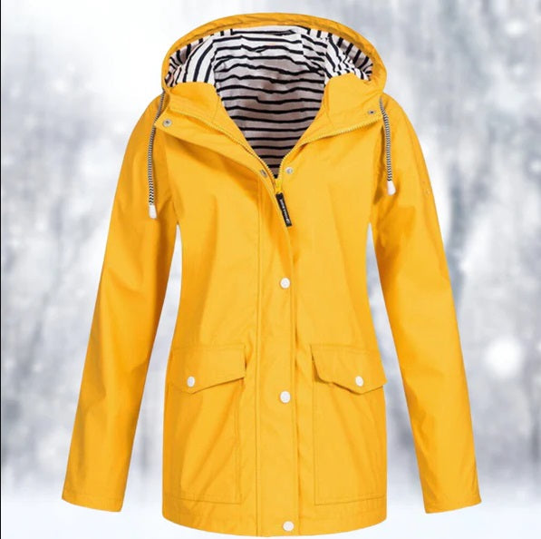 Rivka Waterproof Jacket Yellow – Rain Protection & Modern Style for Women